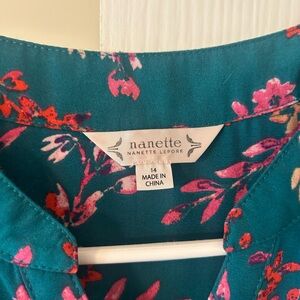 Green and pink dress